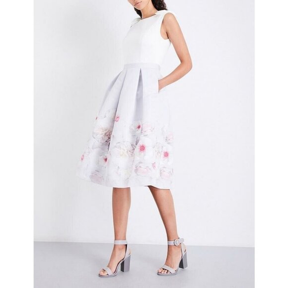 BNWT Ted Baker London Gilith Chelsea Bow Shoulder Dress - Picture 2 of 13